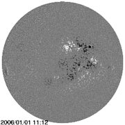 Sunspots on New Year 2006